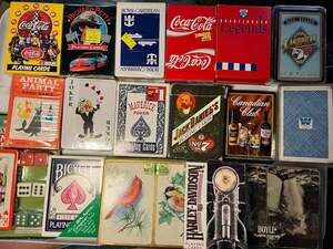 Vintage Mixed Playing Card Deck Collection - Includes Bicycle, Harley-Davidson,